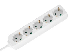 Przedłużacz 5 gniazd 3m typu niemieckiego bez przełącznika (3x1,5mm) Rebel balta