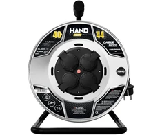 Przedłużacz bębnowy hand heavy schuko; 4x2p+su; ip44; 16a; h05rr-f; 3x2,5; 40m; juoda