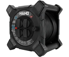 Przedłużacz bębnowy kwadratowy linija hand pro; 4x2p+su; ip44; 16a; h07rn-f; 3×2,5; 20m; schuko; juoda
