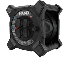 Przedłużacz bębnowy kwadratowy linija hand pro; 4x2p+su; ip44; 16a; h07rn-f; 3×2,5; 40m; juoda