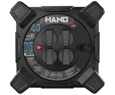 Przedłużacz bębnowy kwadratowy linija hand pro; 4x2p+su; ip44; 16a; h07rn-f; 3×1,5; 25m; juoda