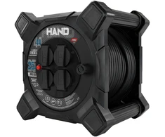 Przedłużacz bębnowy kwadratowy linija hand pro; 4x2p+su; ip44; 16a; h07rn-f; 3×1,5; 25m; schuko juoda