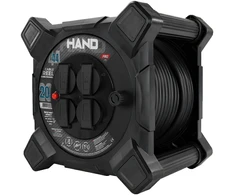 Przedłużacz bębnowy kwadratowy linija hand pro; 4x2p+su; ip44; 16a; h07rn-f; 3×1,5; 20m; schuko juoda