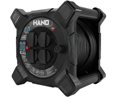 Przedłużacz bębnowy kwadratowy linija hand pro; 4x2p+su; ip44; 16a; h07rn-f; 3×1,5; 30m; schuko juoda