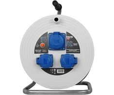 Przedłużącz bębnowy pramoninis hand pro ip55; 40m; h07rn-f; 3×2,5mm; schuko