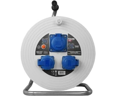 Przedłużącz bębnowy pramoninis hand pro ip55; 20m; h07rn-f; 3×1,5mm; schuko