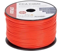 Viengyslis CCA kabelis, raudonas, 1x1mm² 100m 5A 12/230V AMIO-04451