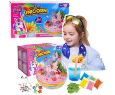 Dėlionė Lean Toys 2 viename „pasidaryk pats“ kūrybinis rinkinys: vienaragio terariumas kristalams auginti