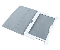 QUER Baltas dėklas, skirtas Samsung Galaxy Tab P5100 (natūrali oda)