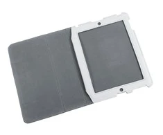 QUER Dėklas skirtas Apple iPad 2 natūralios odos baltas