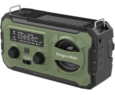 Radio solarne, przenośne radio awaryjne SOS, powerbank 10000mAh, latarka, dynamo, Kruger &amp; Matz
