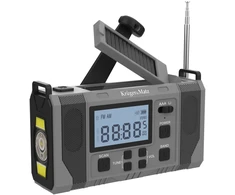 Radio solarne, przenośne radio awaryjne SOS, powerbank 10000mAh, latarka, dynamo, Kruger &amp; Matz