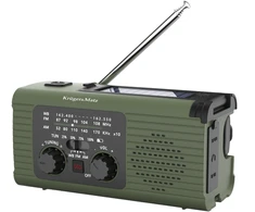 Radio solarne, przenośne radio awaryjne SOS, powerbank 5000mAh, latarka, dynamo, Kruger &amp; Matz