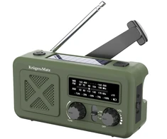 Radio solarne, przenośne radio awaryjne SOS, powerbank 2000mAh, latarka, dynamo, Kruger &amp; Matz