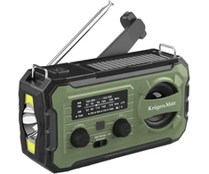 Radio solarne, przenośne radio awaryjne SOS, powerbank 10000mAh, latarka, dynamo, Kruger &amp; Matz