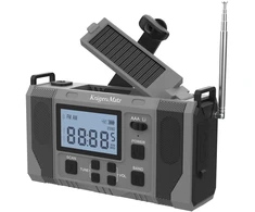 Radio solarne, przenośne radio awaryjne SOS, powerbank 10000mAh, latarka, dynamo, Kruger &amp; Matz