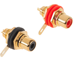 RCA lizdo auksinis mazgas HQ Cabletech