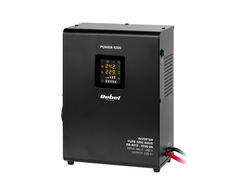 Rebel POWER-1000 Sieninis avarinis maitinimo šaltinis – grynos sinusinės bangos keitiklis su įkrovimo funkcija 12V 230V 1000VA 700W