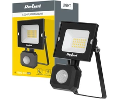 Rebel 20W LED prožektorius su prieblanda ir judesio jutikliu, 6500K, 230V
