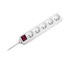 Rebel elektros tinklo ilgintuvas 5 lizdai su jungikliu 3m - 1.5mm