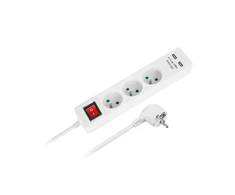 Rebel elektros tinklo ilgintuvas 3 lizdai + 2 USB lizdai su jungikliu 1.5m