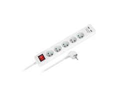 Rebel elektros tinklo ilgintuvas 5 lizdai + 2 USB lizdai su jungikliu 1.5m