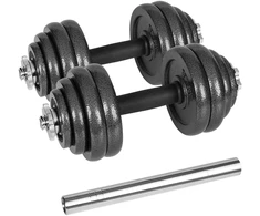 REBEL ACTIVE reguliuojamo svorio hanteliai dėkle, 30 kg, su štanga