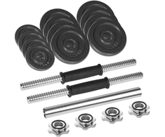 REBEL ACTIVE Adjustable dumbbells in a case 15 kg with a bar