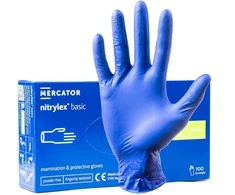 Rękawice Mercator Medical Apsauginės nitrilo pirštinės Nitrylex Basic, dydis S, 100 vnt.