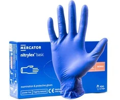 Rękawice Mercator Medical Apsauginės nitrilo pirštinės Nitrylex Basic, dydis XL, 100 vnt.