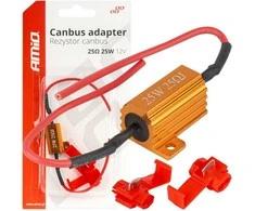 Canbus rezistorius LED lemputėms 25ohm 25w amio-04093