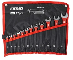 Rinkinys plokščių dvikilpių veržliarakčių crv 6-22mm 12szt. amio-04976