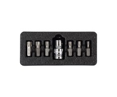 Zestaw Rinkinys „Torx“ apsauginių antgalių rinkinys, t20-t55, 7 dalių, s2 proline