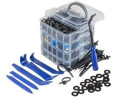 Plastiko suvirinimo rinkinys su kaiščiais ir segtukais, 1211 vnt. AMIO-04746