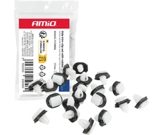 Rinkinys spinek listwy bocznej su gumową uszczelką ? 8 mm 17 mm 20szt. amio-05046