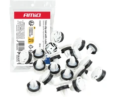 Rinkinys spinek tapicerskich su gumową uszczelką 20mm ? 9 mm 20szt. amio-05029