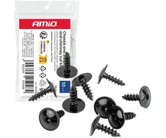 Rinkinys uniwersalnych wkrętów i blaszek montażowych do nadwozia i podwozia 16 mm ? 5 mm 10kpl amio-05048