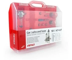 Lempučių ir saugiklių rinkinys, 18 vnt., 2xh7, amio-01494