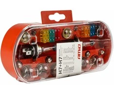 Atsarginių lempučių rinkinys, 30 vnt. h7 + h7 saugikliai, amio-03959
