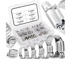34x 34 vnt. metalinių sliekinių spaustuvų rinkinys 16–32 mm + organizatorius