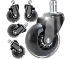 Retoo RTO 5x kółka do fotela obrotowego mocne kauczukowe gumowe silikonowe 10mm or1204
