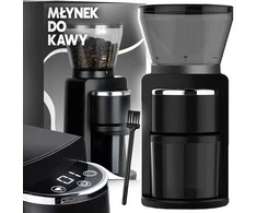 RTO Elektrinė młynek do kawy żarnowy 180w automatinis + 52 poziomy mielenia