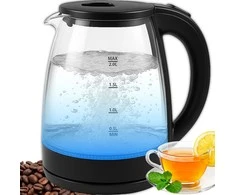 Retoo Virdulys, Elektrinis stiklinis virdulys su LED apšvietimu, 1,7 l, temperatūros reguliavimas, 2200 W - or1296