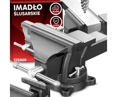 RTO Imadło stołowe obrotowe ślusarskie żeliwne 125 mm szczęki małe su kowadłem - o649