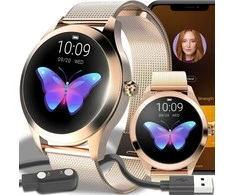 Smartwatch Išmanusis laikrodis Išmanusis laikrodis moterims, atsparus vandeniui, lenkų programa, sportinis, miego skambučiai