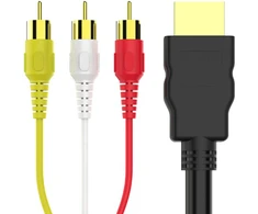 RTO Kabelis kabelis adapter przejściówka przewód 3x rca cinch hdmi 2.0 audio video 1,5m -e383