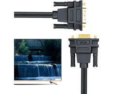 RTO Kabelis przewód dvi-i do vga d-sub dvi 24+5 dual link do monitora 140cm