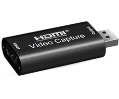 Karta Vaizdo įrašymo plokštės griebtuvas, HDMI - USB org, vaizdo įrašas iki 4K juodos spalvos