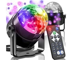 RTO Kula disco dyskotekowa projektorius rgb led reflektor na impreze laser + pilot -e113