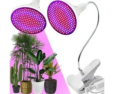 RTO Lampa do wzrostu roślin 200 led panel do uprawy klips 20w e27 gwint ruchoma -e563